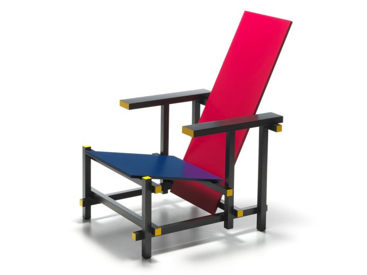 635 Red And Blue Armchair, Cassina