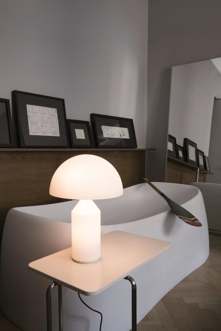 Atollo Glass Table Lamp, Oluce