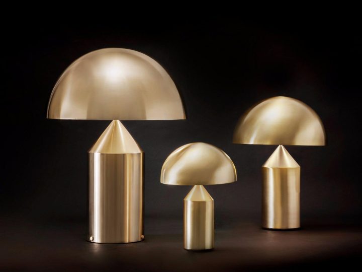 Atollo Gold Table Lamp, Oluce