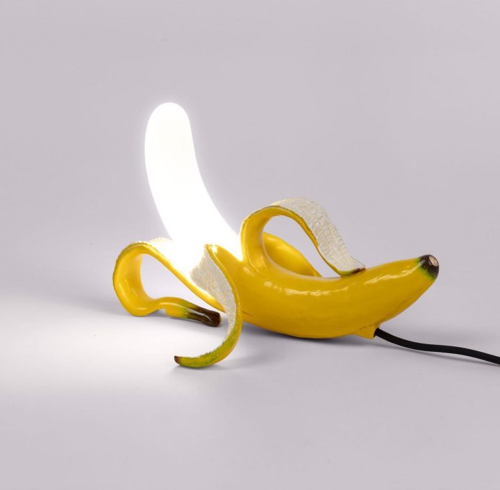 Banana Lamp Yellow Huey Table Lamp, Seletti