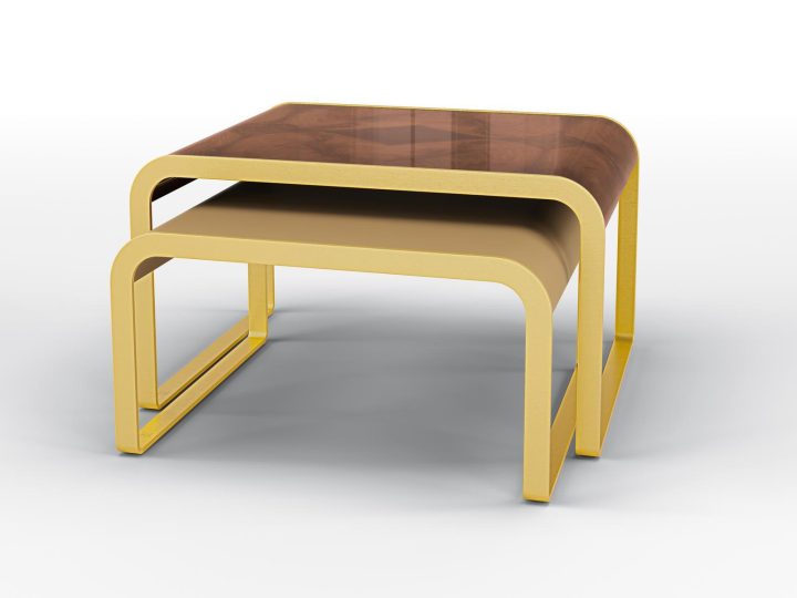 Dea Twin Set Coffee Table, Bruno Zampa