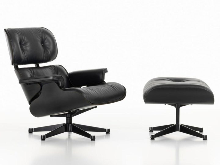 Lounge Chair Black Armchair, Vitra