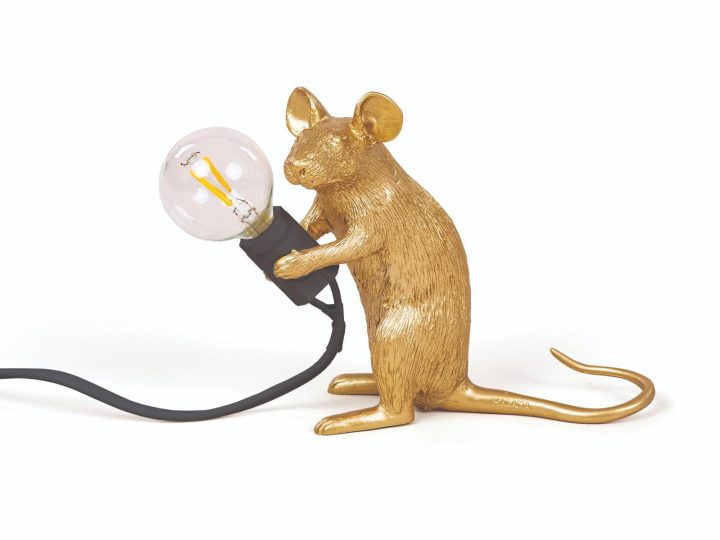 Mouse Lamp Gold Mac Table Lamp, Seletti