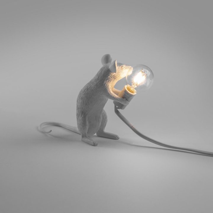 Mouse Lamp Sitting Mac Table Lamp, Seletti