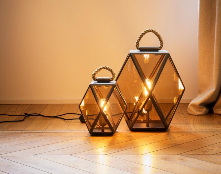Muse Lantern Floor Lamp, Contardi