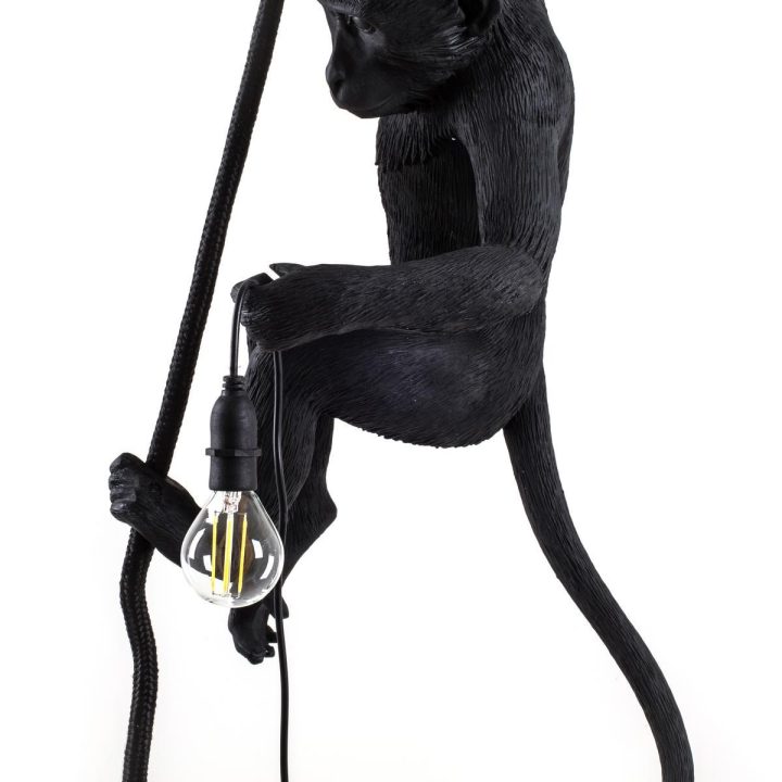 The Monkey Lamp Black Ceiling Outdoor Pendant Lamp, Seletti