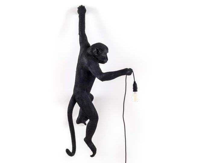 The Monkey Lamp Black Hanging Outdoor Wall Lamp, Seletti