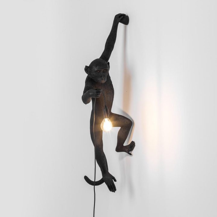 The Monkey Lamp Black Hanging Outdoor Wall Lamp, Seletti