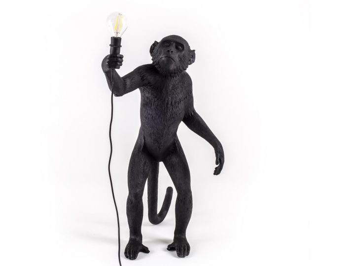 The Monkey Lamp Black Standing Outdoor Floor Lamp, Seletti