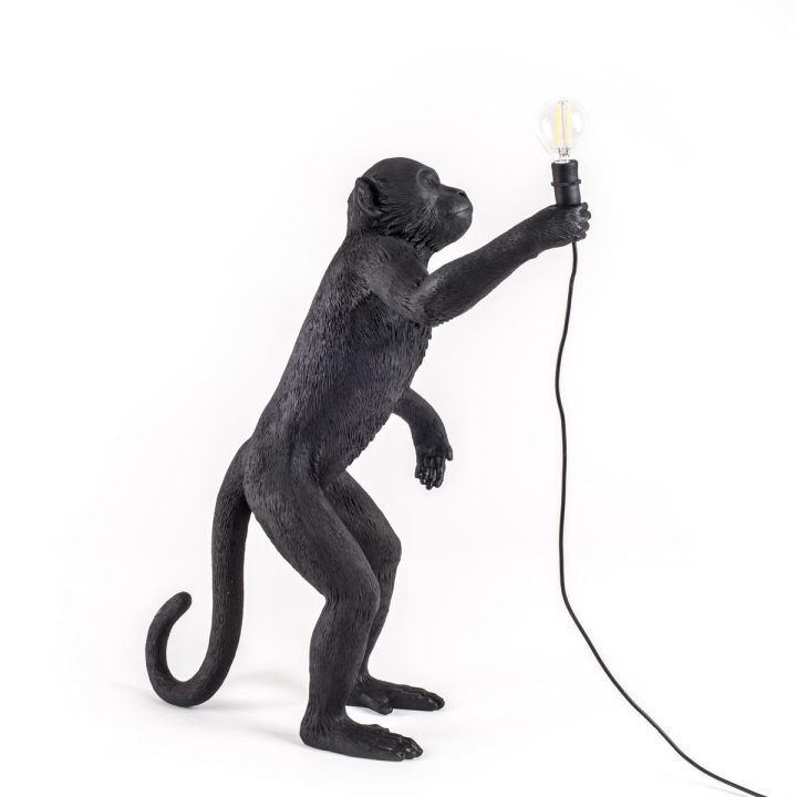 The Monkey Lamp Black Standing Outdoor Floor Lamp, Seletti