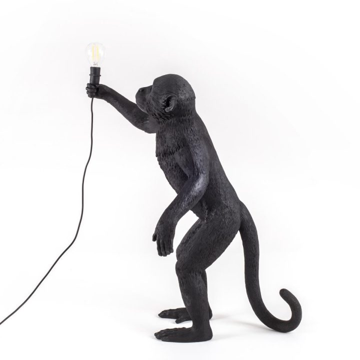 The Monkey Lamp Black Standing Outdoor Floor Lamp, Seletti