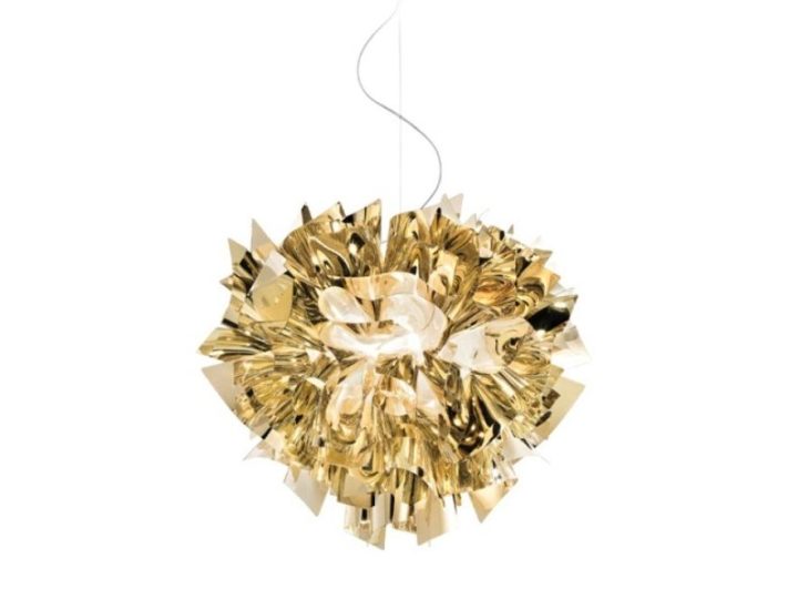 Veli Large Gold Pendant Lamp, Slamp