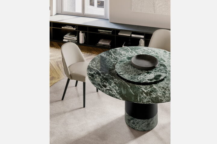 Cilindro marble - square stone table | Eforma