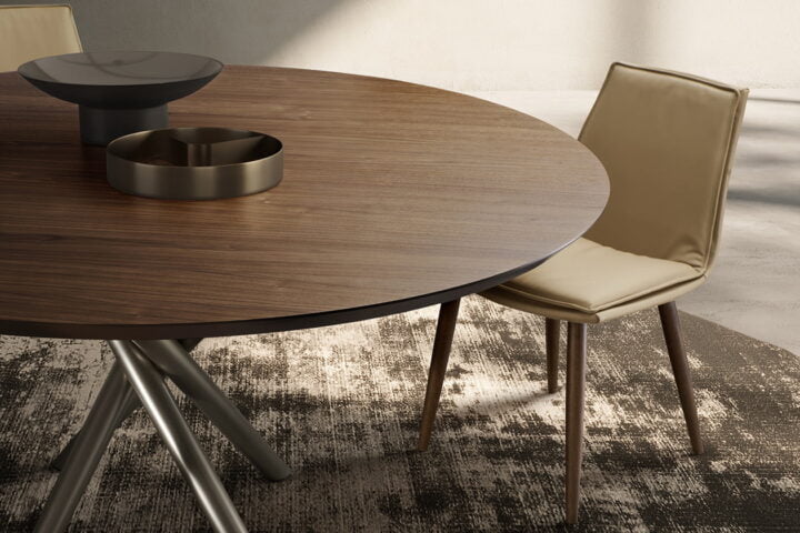 Baly wood - rectangular veneer table in a modern style | Eforma