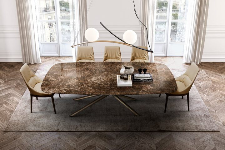 Baly marble - oval stone table in a modern style | Eforma