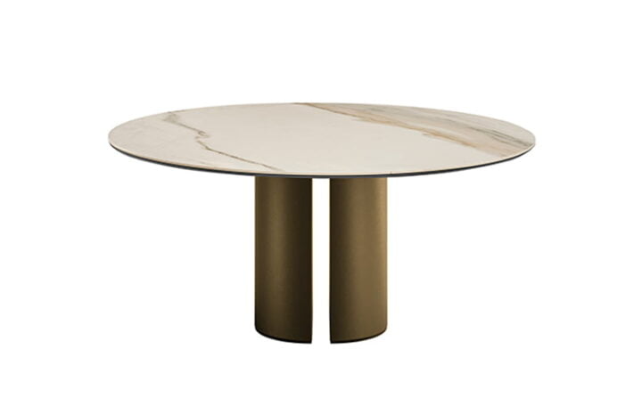 Dora ceramic - round ceramic table | Eforma