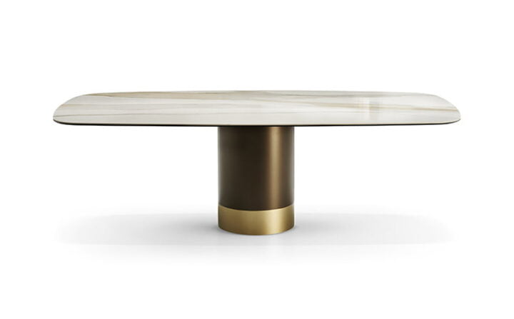Cilindro ceramic - round ceramic table in a luxury style | Eforma