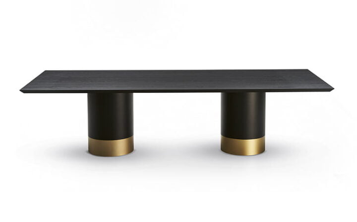 Cilindro wood - square wood table | Eforma