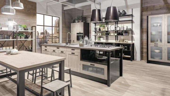 Kyra Frame - lacquered kitchen with handles | Creo kitchens