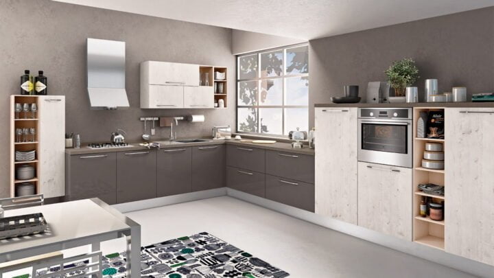 Kyra - acrylic kitchen with integrated handles | Creo kitchens
