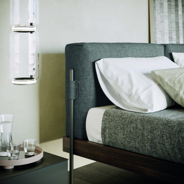 Supernova - fabric bed with upholstered headboard | Dall'Agnese