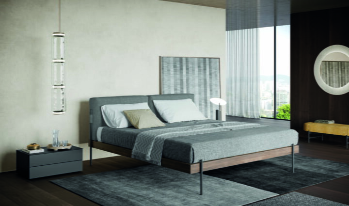 Supernova - fabric bed with upholstered headboard | Dall'Agnese