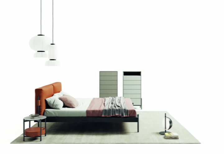 Supernova - fabric bed with upholstered headboard | Dall'Agnese