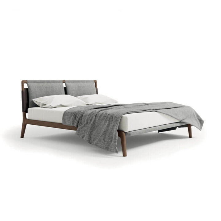 Tepu - wood bed with upholstered headboard | Dall'Agnese