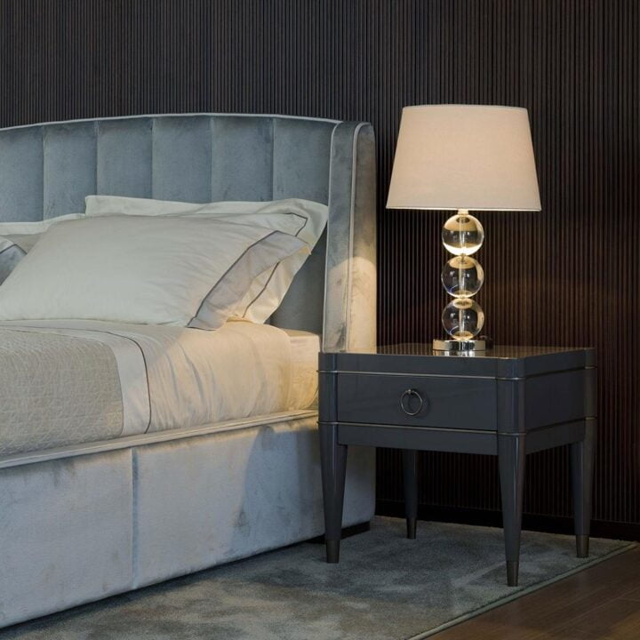 Zaffiro - leather bed with upholstered headboard | Galimberti Nino