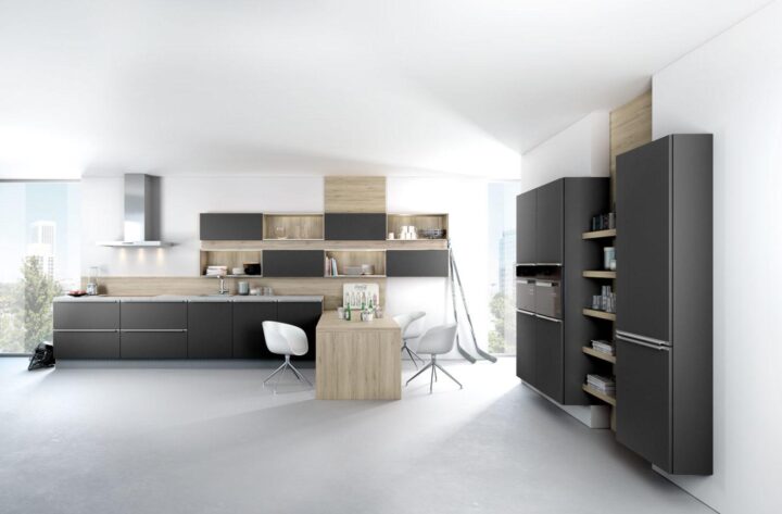 6000 - lacquered kitchen with handles | Haecker