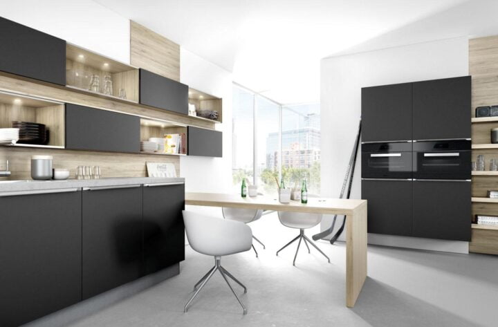 6000 - lacquered kitchen with handles | Haecker