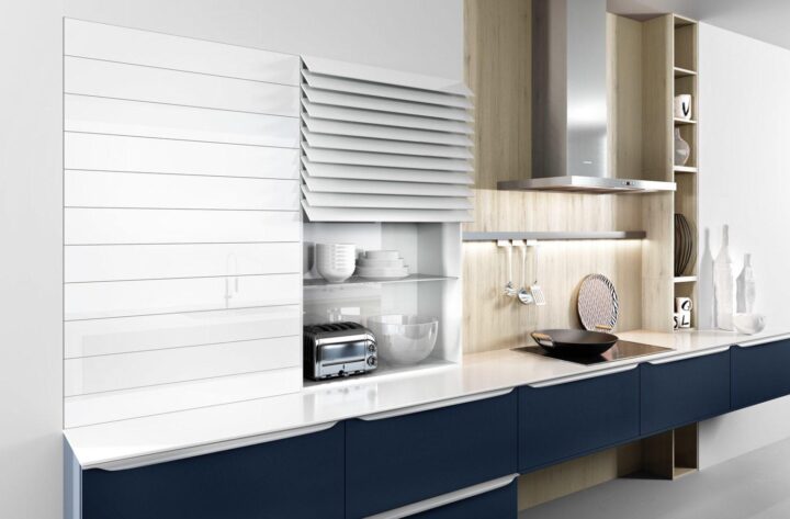 6000 - lacquered kitchen with handles | Haecker