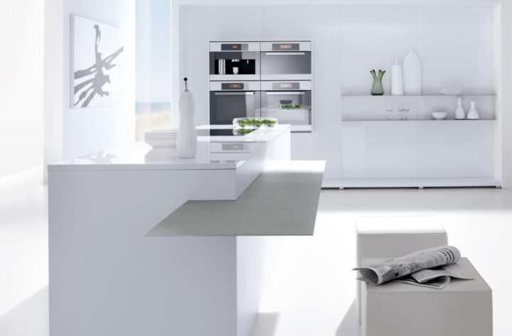 6000 - lacquered kitchen with handles | Haecker