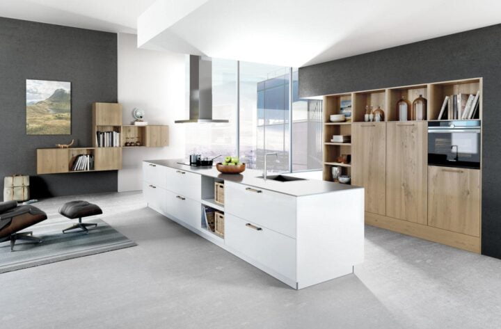 6000 - lacquered kitchen with handles | Haecker