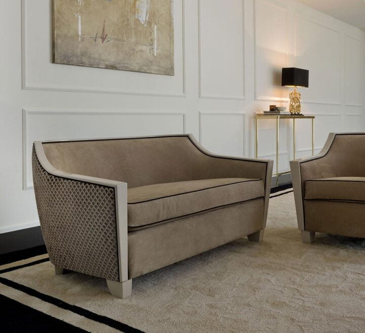 Acquamarina - curved velvet sofa | Galimberti Nino