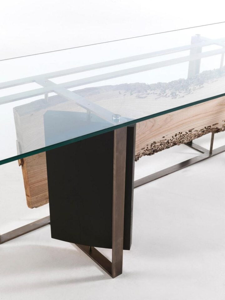 Cornice - rectangular glass table | Riva 1920