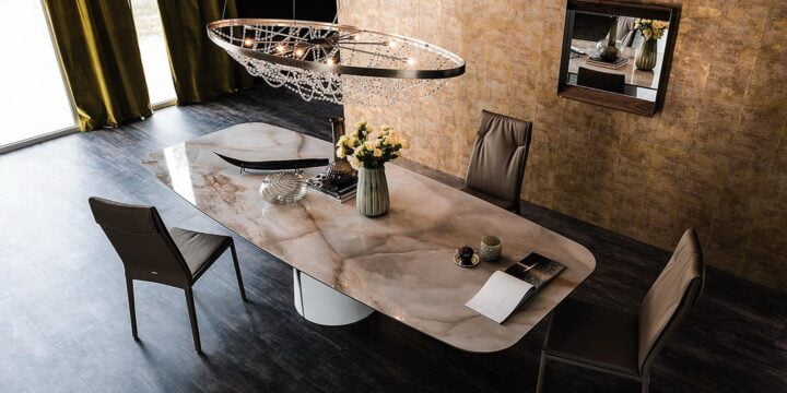 Giano Keramik - rectangular metal table | Cattelan Italia