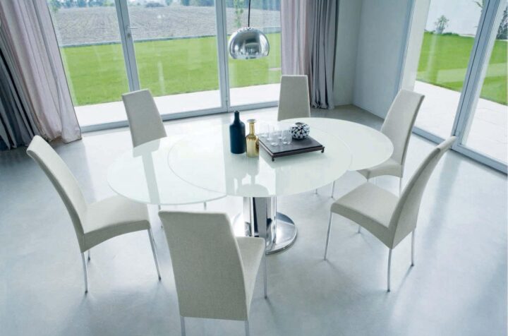 Giro - oval glass table | Bontempi