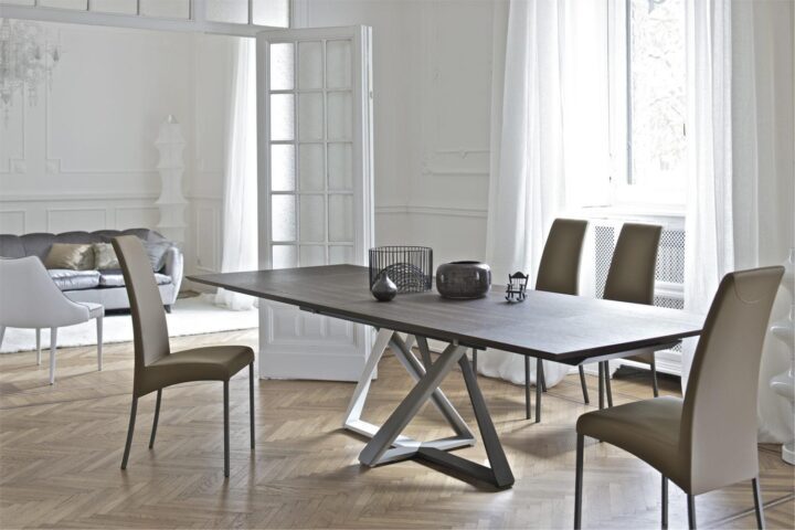 Millennium - round tempered glass table | Bontempi