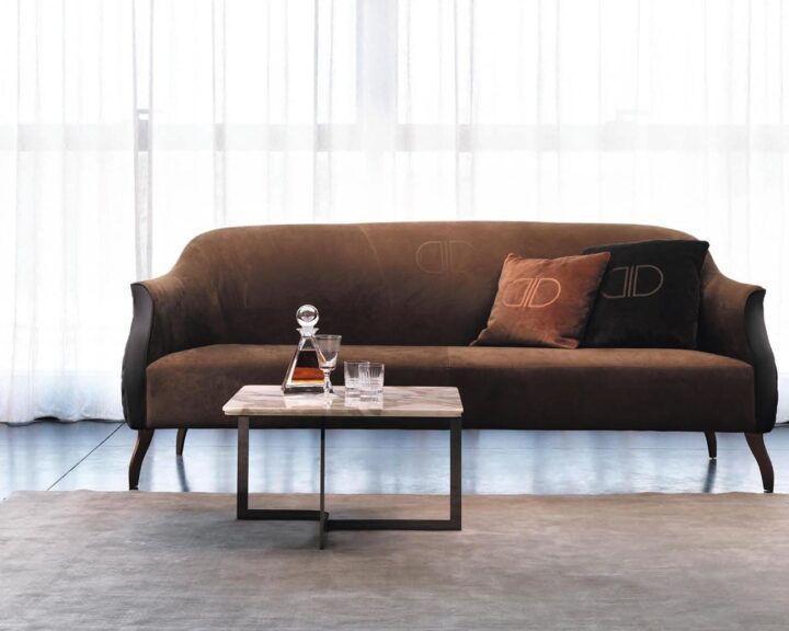 Olimpia - curved nabuk sofa | Daytona