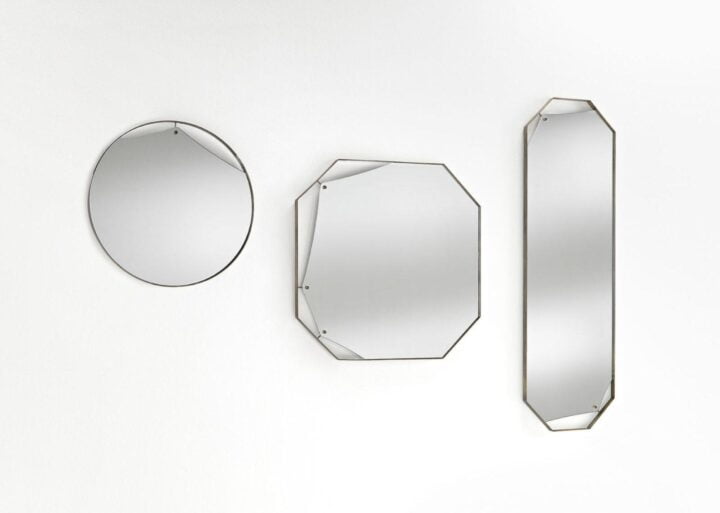 Pinch - square metal mirror | Fiam