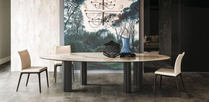 Roll Keramik - rectangular metal table | Cattelan Italia