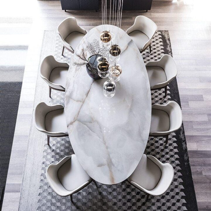 Roll Keramik - rectangular metal table | Cattelan Italia