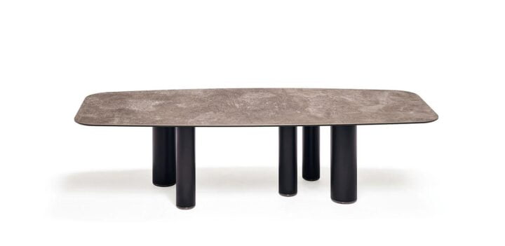 Roll Keramik - rectangular metal table | Cattelan Italia