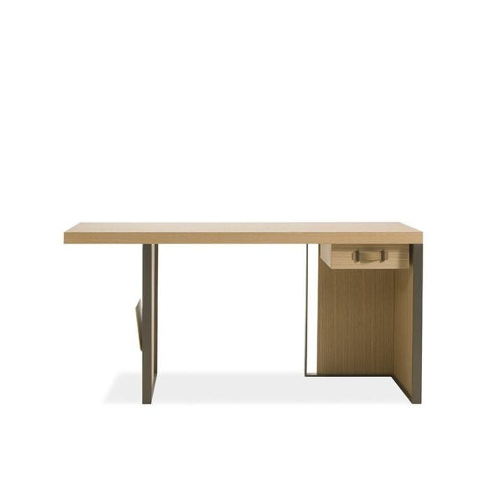 Kobe - rectangular wood writing desk with drawers | Galimberti Nino