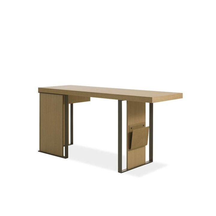 Kobe - rectangular wood writing desk with drawers | Galimberti Nino