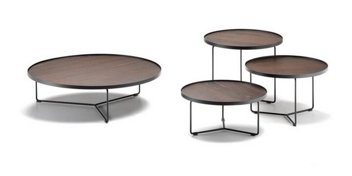 Billy Wood - round veneer coffee table | Cattelan Italia