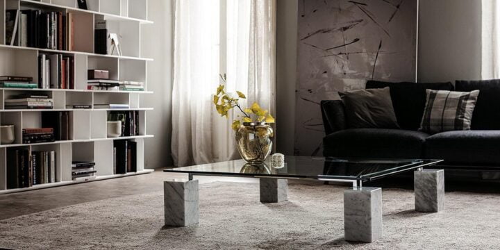 Dielle - square glass coffee table | Cattelan Italia