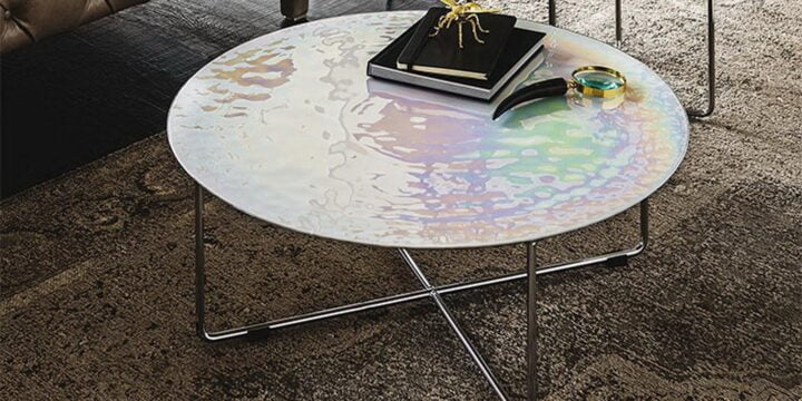Vinyl - round metal coffee table | Cattelan Italia
