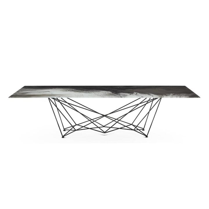 Gordon Crystalart - rectangular metal table | Cattelan Italia